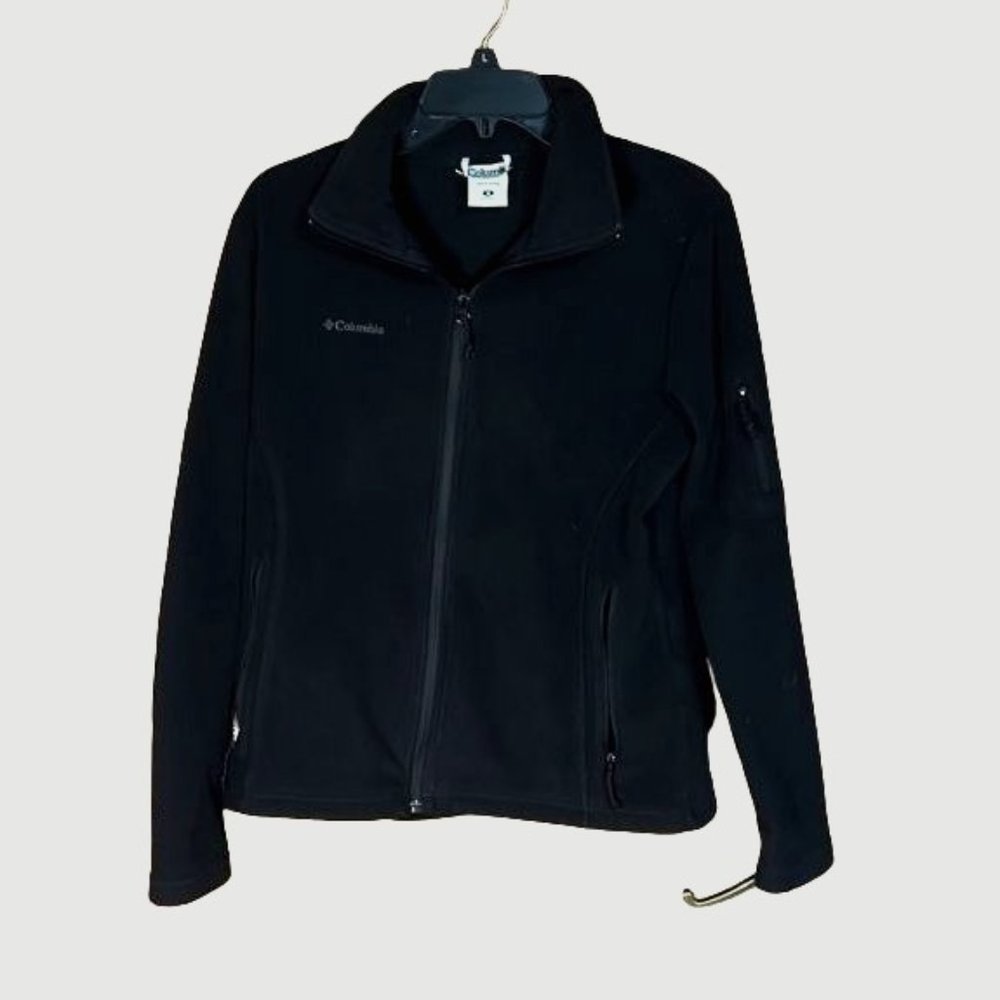 Columbia Women's Medium Full Zip Black Fleece Jacket